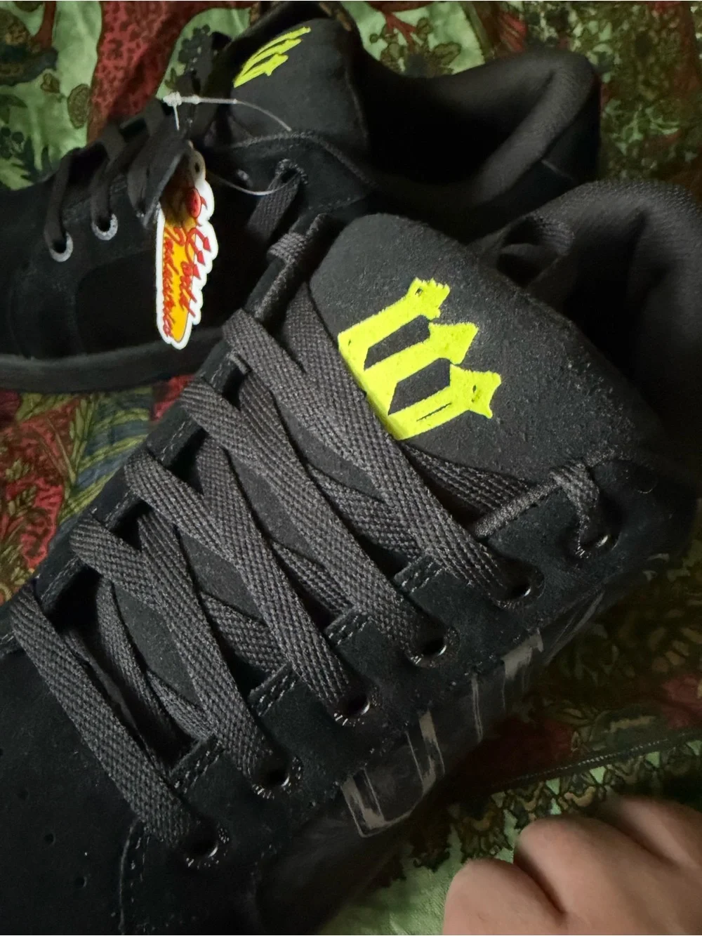 World Industries Leo Skate Shoes black/neon green Size 13 New With Box